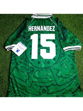 Hernandez Mexico Garcis 1999 Confederations Cup Final Soccer Jersey BNWT L